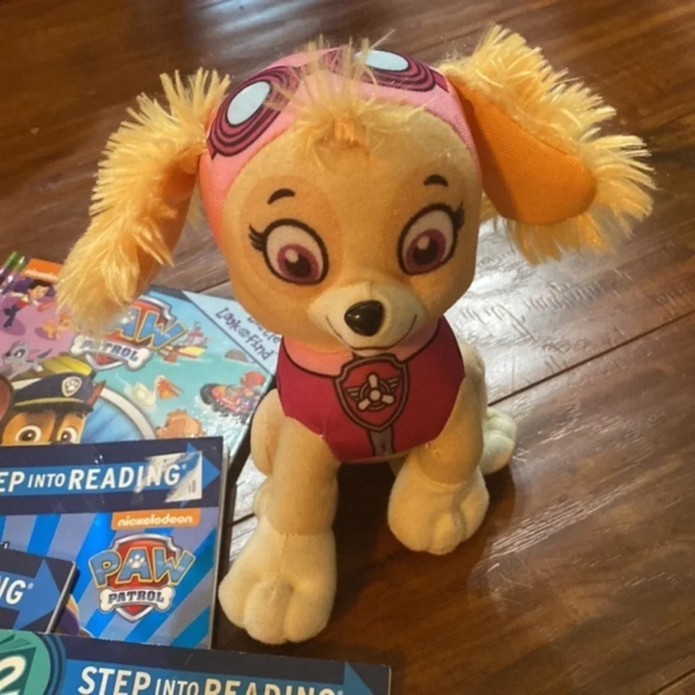 Paw Patrol Book Bundle Look & Find Step Into Reading + Plush Lot